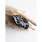 Bold Black Ring, Statement Large Ring, 