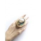 Large Gold Ring Statement, Oval