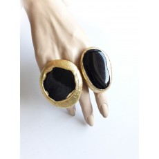 Big Black Ring, Black Gold Ring, Oversize Ring, 