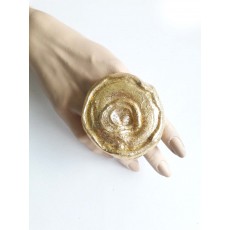 Statement Gold Ring, Brutalist