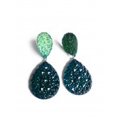 Teal Green Earring, Contemporary 