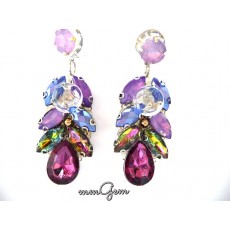 Multicolor Burgundy Earrings, 