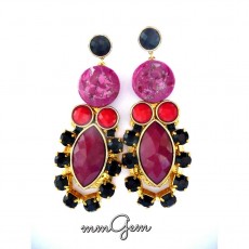 Red Burgundy Earrings